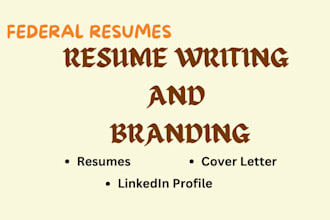 craft professional federal resume and cover letter for government and non profit