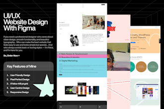 design modern website UI UX, landing page or figma mockup template