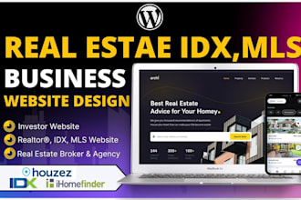 build custom real estate wordpress websites with idx mls for realtors and agents