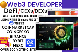 verified token listing coin listing ico listing on coinmarketcap cg, marketing
