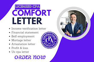 audit financials statement, review financial cpa, sign CPA letter, profit loss