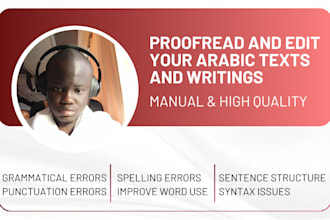 proofread and edit your arabic texts and writings