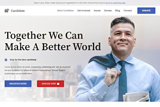 build a unique political campaign website political website election website