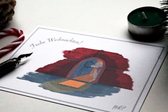 create freehand digital illustration for cards and books