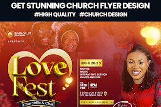design modern church graphic design within 6 hours