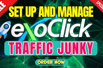 set up and manage your traffic junky and exoclick campaign for maximum sales