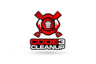 design hot firefighter themed cleanup business logo