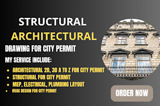 stamp, seal and sign all architectural plans across USA for city permit