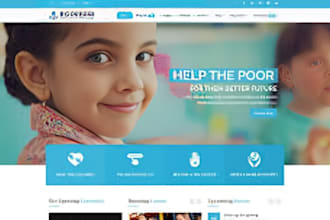 design crowdfumding website charity website donation website ngo