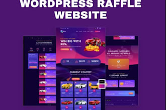 develop HQ raffle website, giveaway, event and competition website