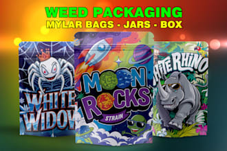 create unique weed pouches, mylar bags, and cbd product labels