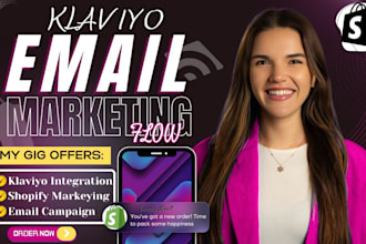 setup klaviyo email marketing, klaviyo flow for ecommerce dropshipping marketing