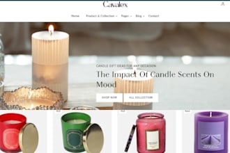 design highly lucrative candle store incense shopify   light dropshipping store