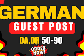 dofollow german guest post, german niche edit,seo backlinks via blogger outreach