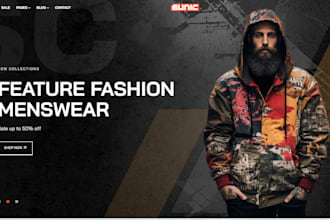 build clothing website, y2k fashion store, or streetwear website