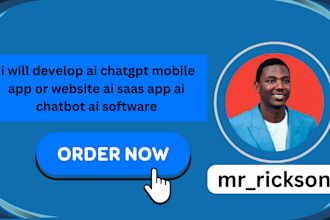 develop ai chatgpt mobile app or website ai saas app ai chatbot ai software