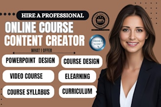 develop google slide online course creation, video course syllabus, powerpoint
