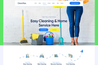 design commercial cleaning website, house cleaning website, janitorial website