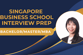 conduct a mock interview for business school to receive scholarships