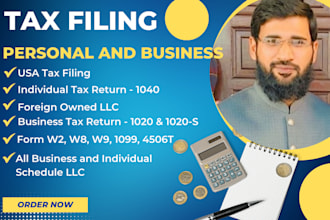 prepare USA individual or business income tax return