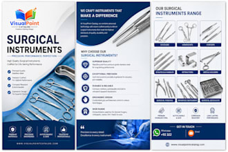 design medical equipment catalog, brochure