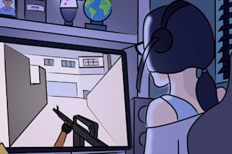 draw a cartoon strip for your story
