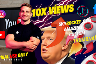 design an amazing fire hot youtube thumbnail for you