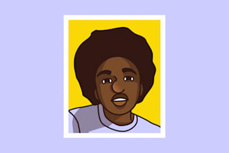 transform your photo into a cute, cartoonish vector portrait