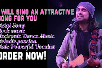 be your powerful male rock metal singer and edm vocalist hard rock