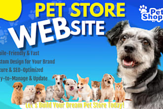 design responsive shopify pet store wordpress website wix pet website