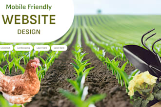 design livestock, farming, landscaping, gardening, snow removal website