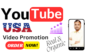 do USA youtube promotion and USA channel promotion to real audience