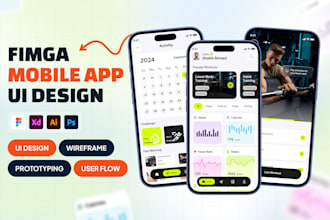 design figma mobile app UI UX, wireframe, uiux, figma prototype, app mockup