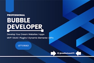 build your dream no code web app or website with bubble io expert