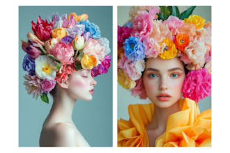creative fashion magazine futuristic portraits