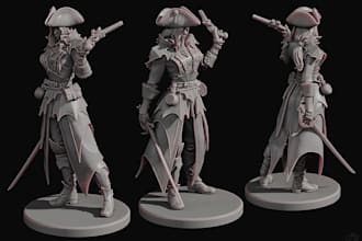 3d character model 3d action figure sculpting miniature warhammer 3d printing