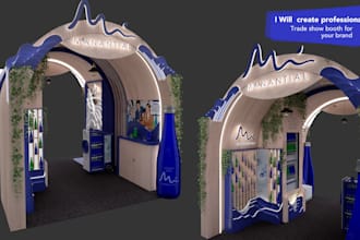 design  a beautiful trade show booth for your brand