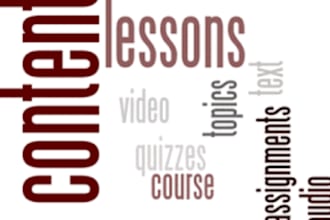 create online course content, lesson plan and worksheets