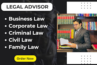 be your lawyer and legal advisor for all matters in pakistan