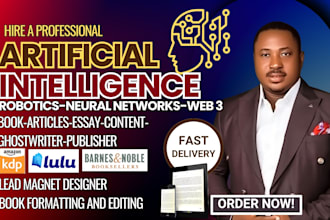 ghostwrite KDP ebook on artificial intelligence, robotics, lead magnet, ml, ai