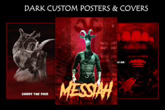 do a custom poster with dark and creepy themes