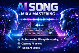 clean mix and master your ai generated song from suno ai