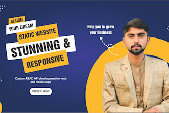 create your dream and static website with stunning design