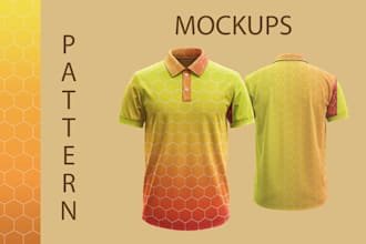 create unique polo shirt pattern designs with free mockup