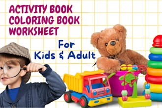 do kids coloring book worksheets activity book interior page workbook amazon kdp