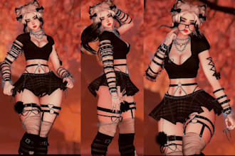 do vrchat avatar furry 3d model vrc character vrc avatar nsfw vroid pc quest