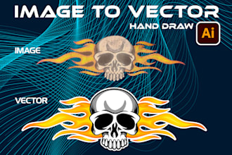 make the vector layout, I will convert your logo or image to vector