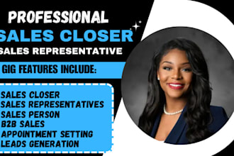sales closer sales rep virtual assistance sales agent b2b sales sales person