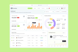design saas dashboard, web app, CRM and admin panel UI UX in figma