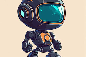 make a mecha robot illustrations